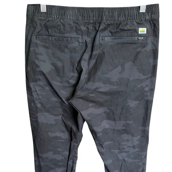 Vuori Ripstop Climber Pants Drawstring Slim Fit Camo Black Gray Size Large - Picture 8 of 13